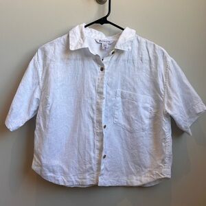 Athleta Linen Retreat Shirt